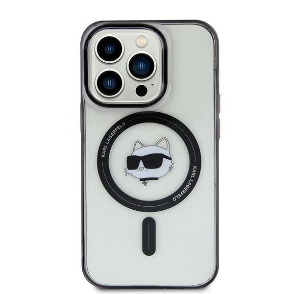 Karl Lagerfeld iPhone 15 Plus vāciņš IML Choupette`s Head MagSafe, caurspīdīgs