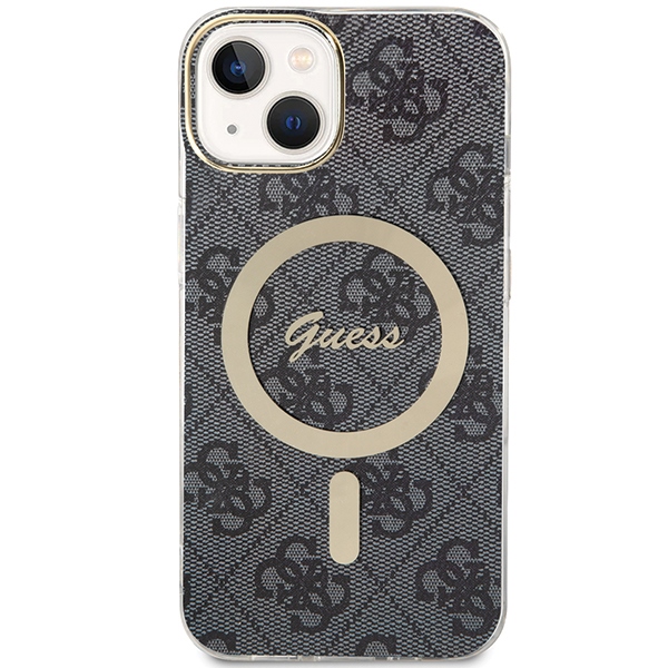 Guess iPhone 15 Plus / 14 Plus vāciņš 4G MagSafe, melns