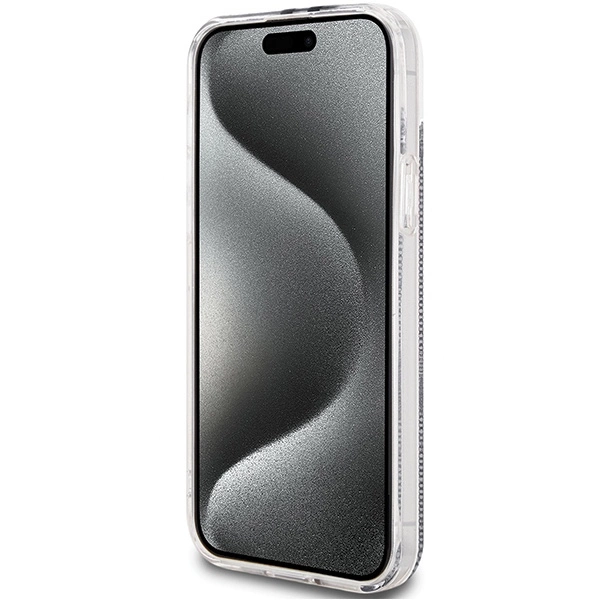 Guess IML 4G Gold Stripe case for iPhone 15/14/13 - black