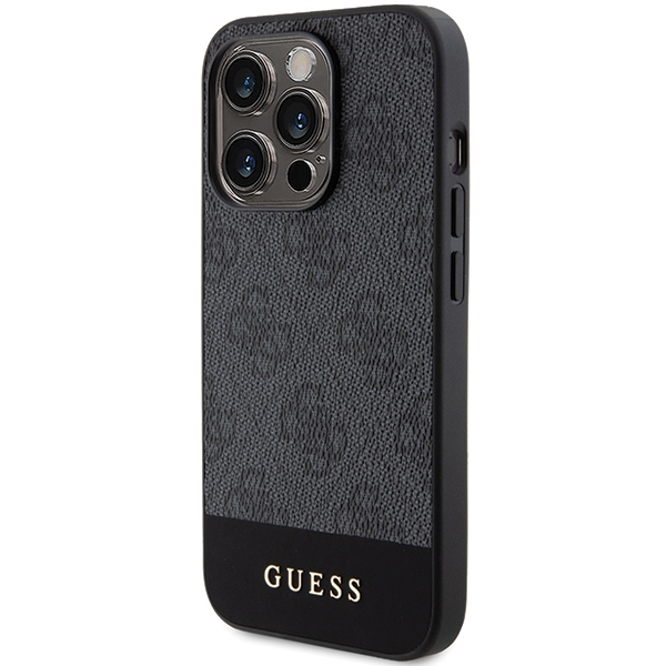 Guess 4G Stripe Collection case for iPhone 15 Pro - gray