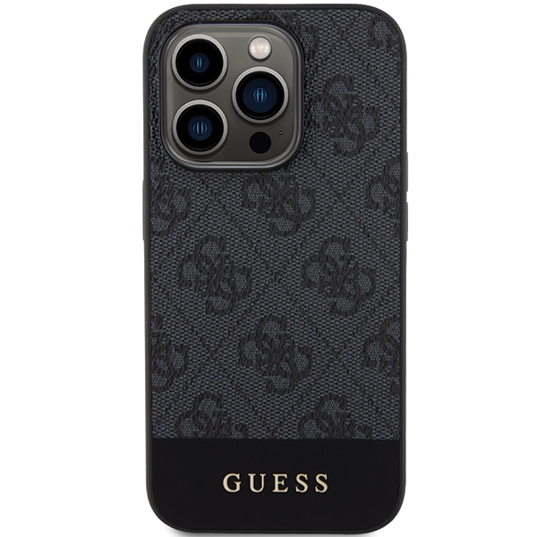 Guess 4G Stripe Collection case for iPhone 15 Pro - gray