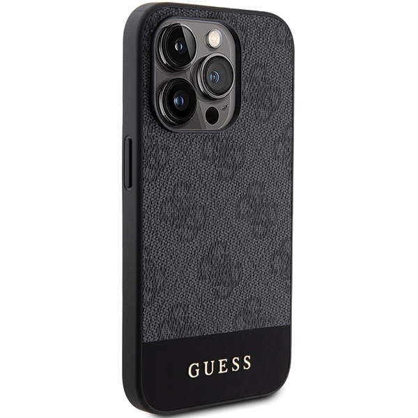 Guess 4G Stripe Collection case for iPhone 15 Pro - gray