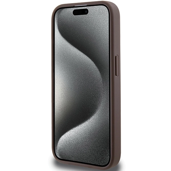 Guess 4G Stripe Collection case for iPhone 15 Pro - brown