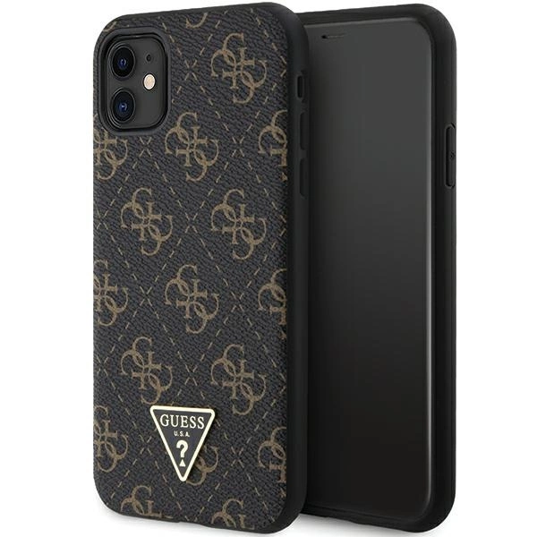 Чехол Guess 4G Triangle Metal Logo для iPhone 11 / XR - черный