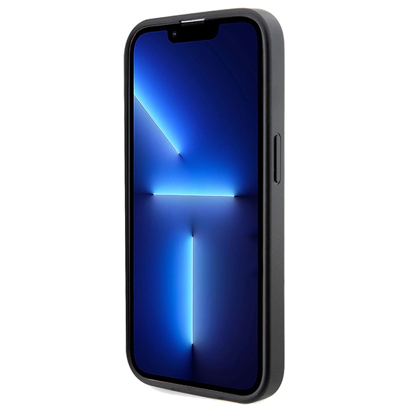 Guess iPhone 15 Pro Max vāciņš 4G Printed Stripes MagSafe, melns