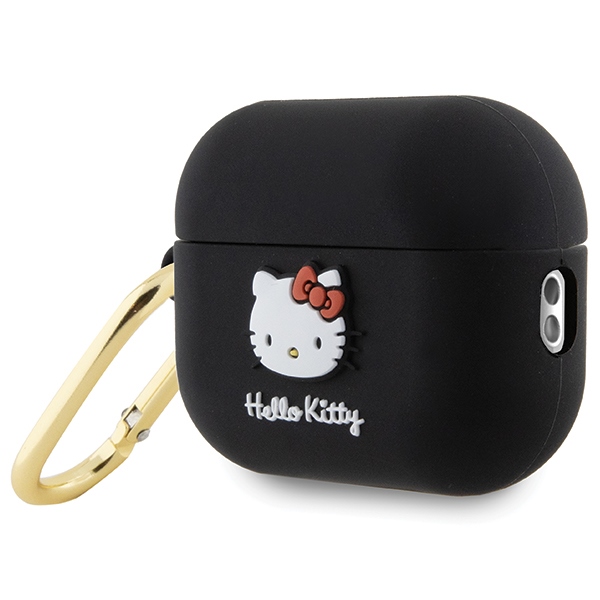 Hello Kitty AirPods Pro 2 maciņš Silicone 3D Kitty Head, melns