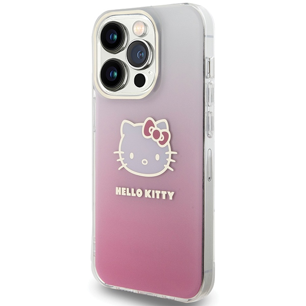 Hello Kitty iPhone 13 / 13 Pro Case IML Gradient Electrop Kitty Head, Pink