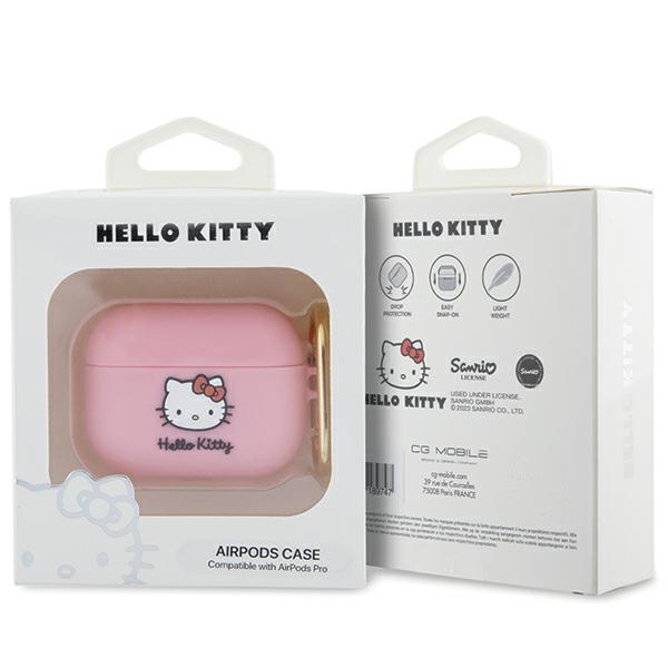 Hello Kitty AirPods Pro Case Silicone 3D Kitty Head, Pink