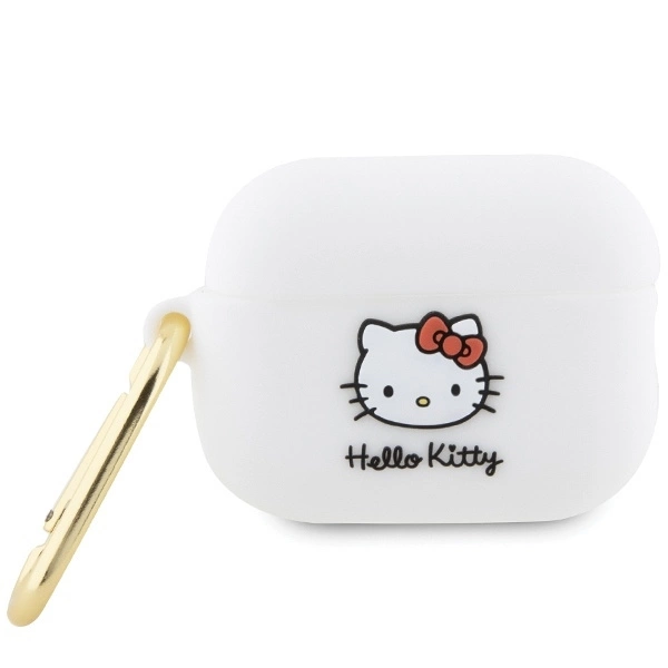 Силиконовый 3D чехол Hello Kitty с головой котенка для AirPods Pro 2 (2022/2023) -...