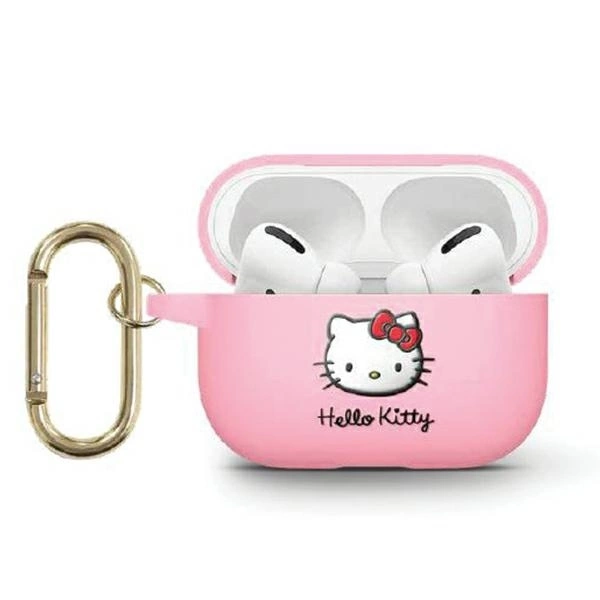 Hello Kitty AirPods 3 Case Silicone 3D Kitty Head, Pink