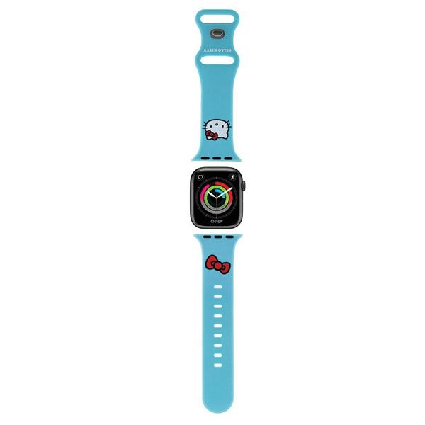 Ремешок Hello Kitty для Apple Watch 38/40/41 mm Silicone Kitty Head, синий