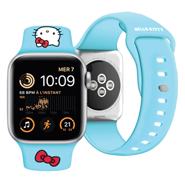 Hello Kitty Apple Watch 38/40/41mm Strap Silicone Kitty Head, Blue