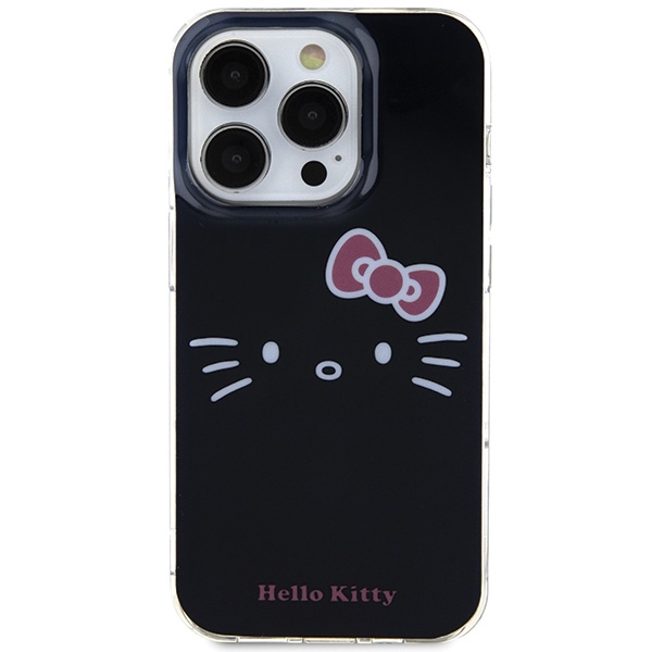 Hello Kitty iPhone 14 Pro vāciņš IML Kitty Face, melns