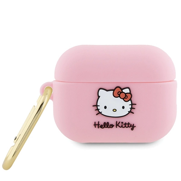 Силиконовый 3D чехол Hello Kitty с головой котенка для AirPods Pro 2 (2022/2023) -...