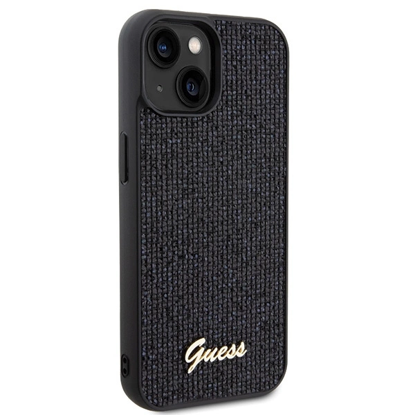 Apple iPhone 15 6.1\'\' Guess Disco Metal Script Case Cover, Black | Telefona Maciņš Vāks Apvalks Bampers