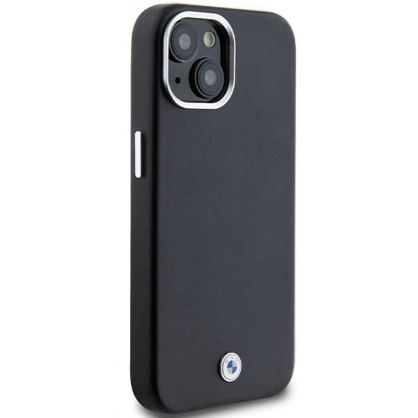 BMW iPhone 14 / 15 / 13 Case Signature Wrapped Metal MagSafe, Black