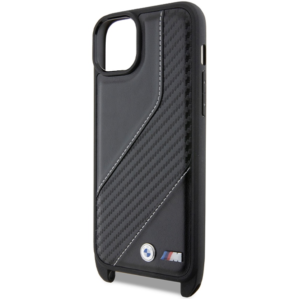 BMW iPhone 15 / 14 / 13 vāciņš M Edition Carbon Stripe & Strap, melns