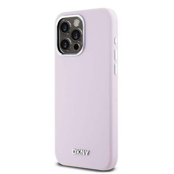 Apple iPhone 14 Pro Max 6.7\'\' DKNY Liquid Silicone Small Metal Logo MagSafe Case Cover, Pink