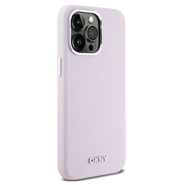 Apple iPhone 14 Pro Max 6.7\'\' DKNY Liquid Silicone Small Metal Logo MagSafe Case Cover, Pink