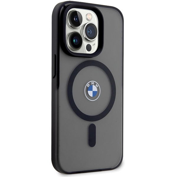 BMW iPhone 15 Pro vāciņš IML Signature MagSafe, melns