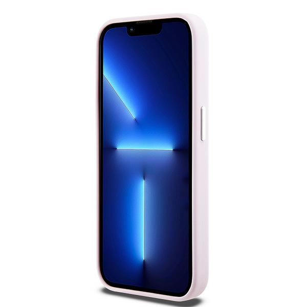 DKNY iPhone 14 Pro vāciņš Liquid Silicone Small Metal Logo MagSafe, rozā