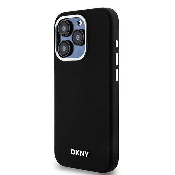Apple iPhone 14 Pro 6.1\'\' DKNY Liquid Silicone Small Metal Logo MagSafe Case Cover, Black | Чехол Кабура...
