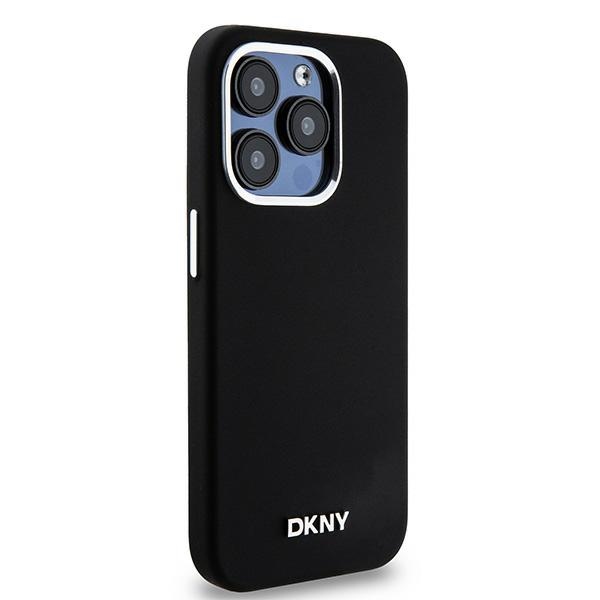Apple iPhone 14 Pro 6.1\'\' DKNY Liquid Silicone Small Metal Logo MagSafe Case Cover, Black | Чехол Кабура...