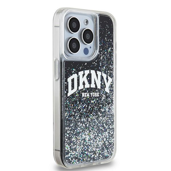 DKNY iPhone 13 / 13 Pro vāciņš Liquid Glitter Big Logo, melns
