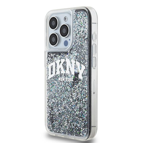 DKNY iPhone 14 Pro Case Liquid Glitter Big Logo, Black