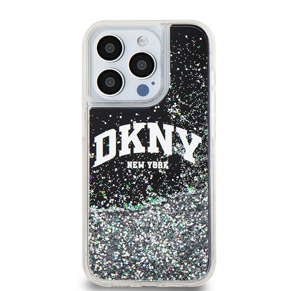 DKNY iPhone 14 Pro Case Liquid Glitter Big Logo, Black