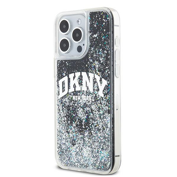 DKNY iPhone 14 Pro Max Case Liquid Glitter Big Logo, Black