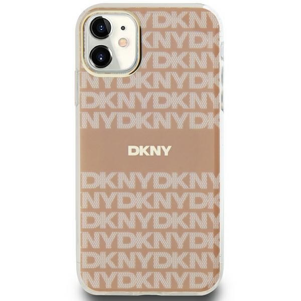Чехол DKNY для iPhone 11 / Xr IML Mono & Stripe MagSafe, розовый