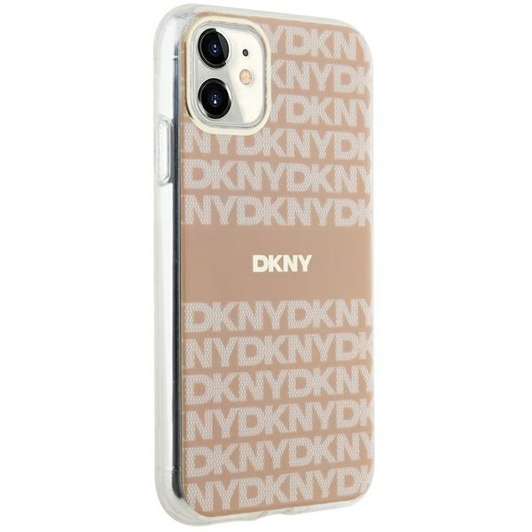 Чехол DKNY для iPhone 11 / Xr IML Mono & Stripe MagSafe, розовый