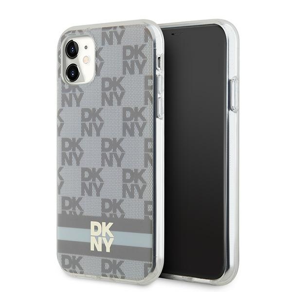 Чехол DKNY для iPhone 11 / XR IML Checkered Mono Pattern MagSafe, бежевый
