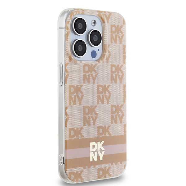 DKNY iPhone 13 / 13 Pro Case IML Checkered Mono Pattern MagSafe, Pink