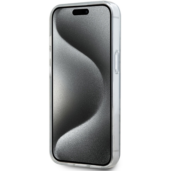DKNY iPhone 15 / 14 / 13 vāciņš IML Mono & Stripe MagSafe, melns