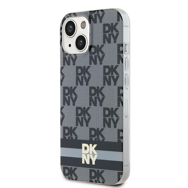 DKNY iPhone 15 / 14 / 13 Case IML Checkered Mono Pattern MagSafe, Black