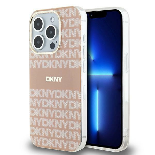 DKNY iPhone 14 Pro vāciņš IML Mono & Stripe MagSafe, rozā