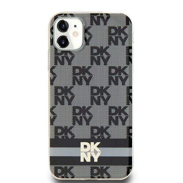Чехол DKNY для iPhone 11 / XR IML Checkered Mono Pattern MagSafe, черный