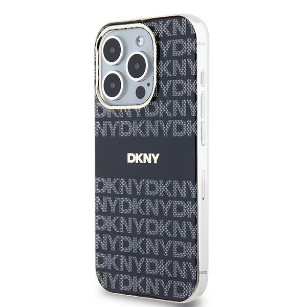 DKNY iPhone 14 Pro Case IML Mono & Stripe MagSafe, Black