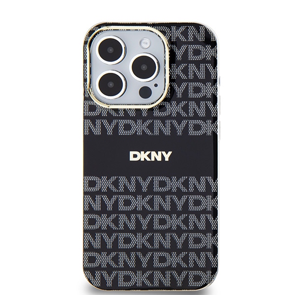 DKNY iPhone 14 Pro Case IML Mono & Stripe MagSafe, Black