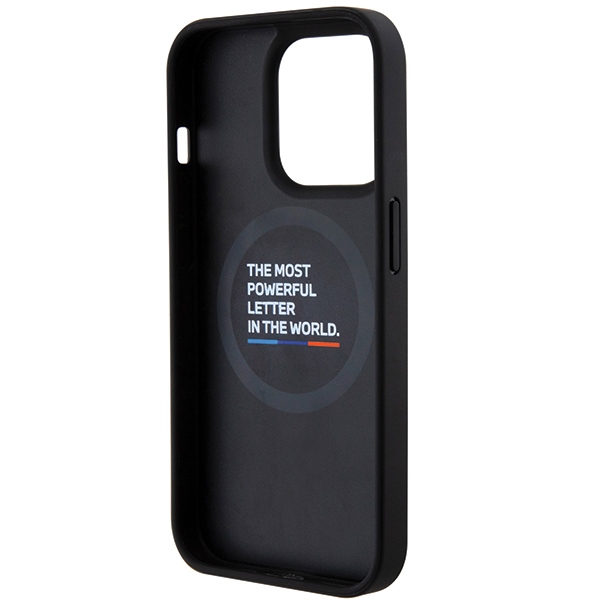 BMW iPhone 15 Pro Case Quilted Tricolor MagSafe, Black