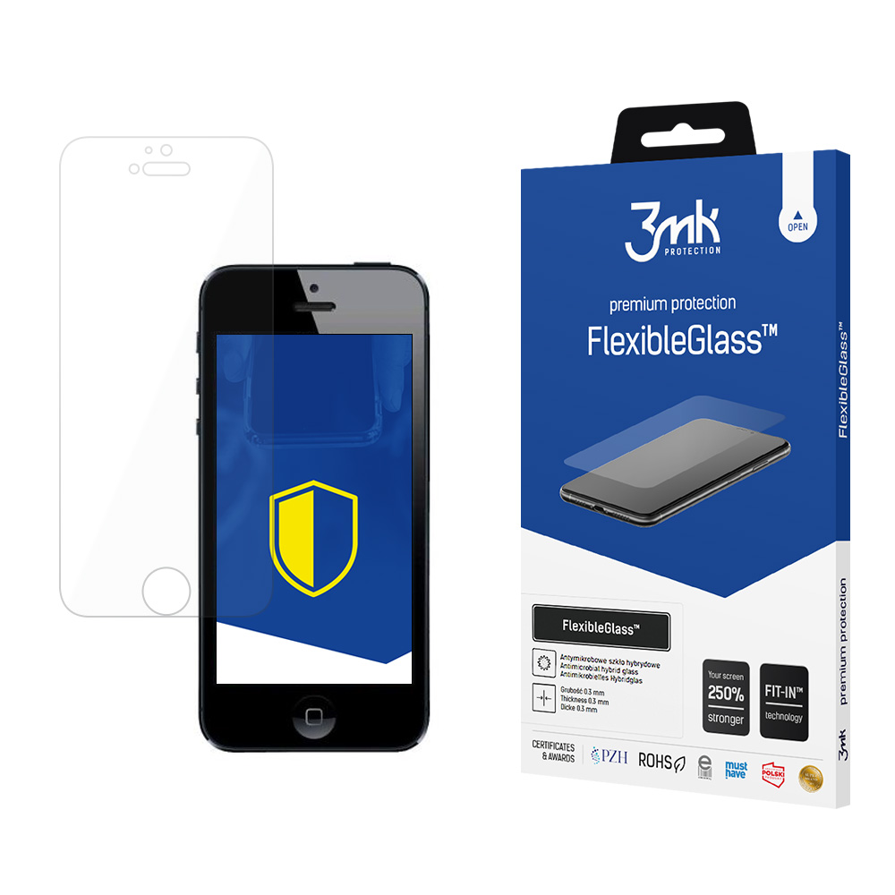 3mk FlexibleGlass hibrīda aizsargstikls iPhone SE