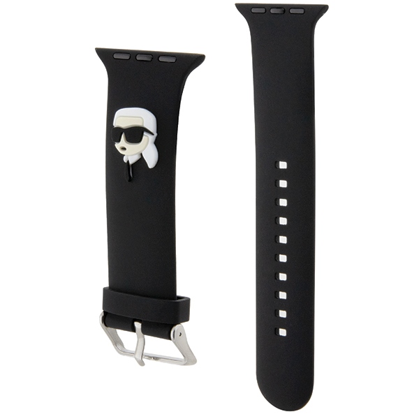 Karl Lagerfeld Apple Watch 38/40/41mm Strap 3D Rubber Karl Head, Black