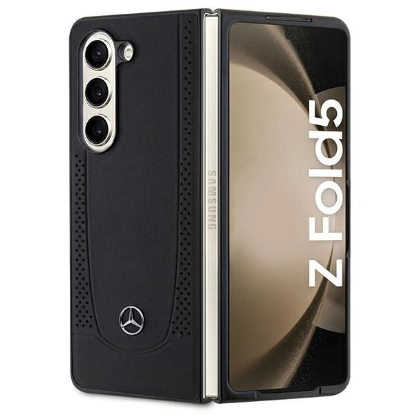 Samsung Galaxy Z Fold 5 ( SM-F946B/DS ) Mercedes Leather Urban Case Cover, Black | Чехол Кейс Бампер...