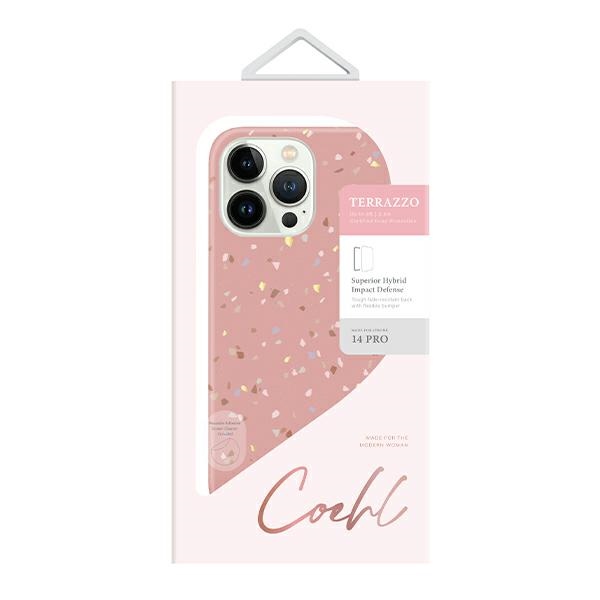 Uniq Coehl Terrazzo korpuss iPhone 14 Pro - rozā krāsā | case for pink