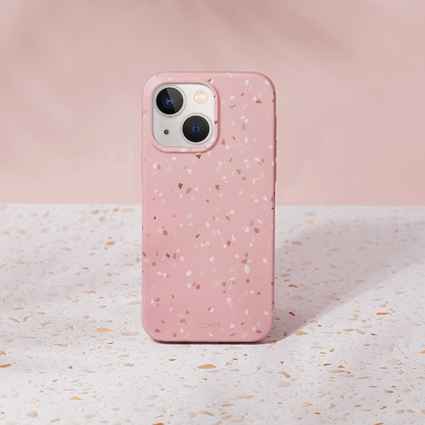 Uniq Coehl Terrazzo korpuss iPhone 14 - rozā krāsā | case for pink