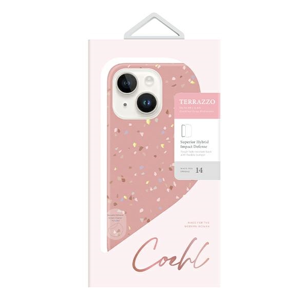 Uniq Coehl Terrazzo korpuss iPhone 14 - rozā krāsā | case for pink