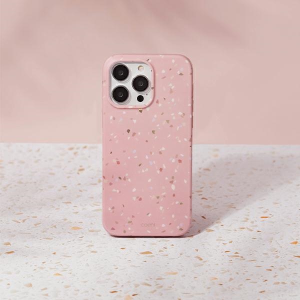 Uniq Coehl Terrazzo korpuss iPhone 14 Pro Max - rozā krāsā | case for pink