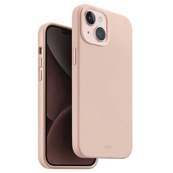 Uniq Lino Hue Magclick uzlādes futrālis iPhone 15 - rozā krāsā | Charging case for pink
